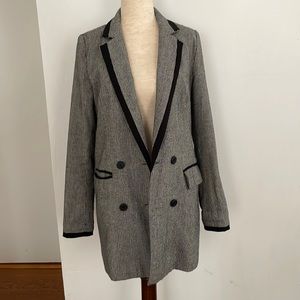 Mini herringbone long jacket